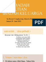 25 Juni TATA IBADAH KEBAKTIAN IBADAH KELUARGA