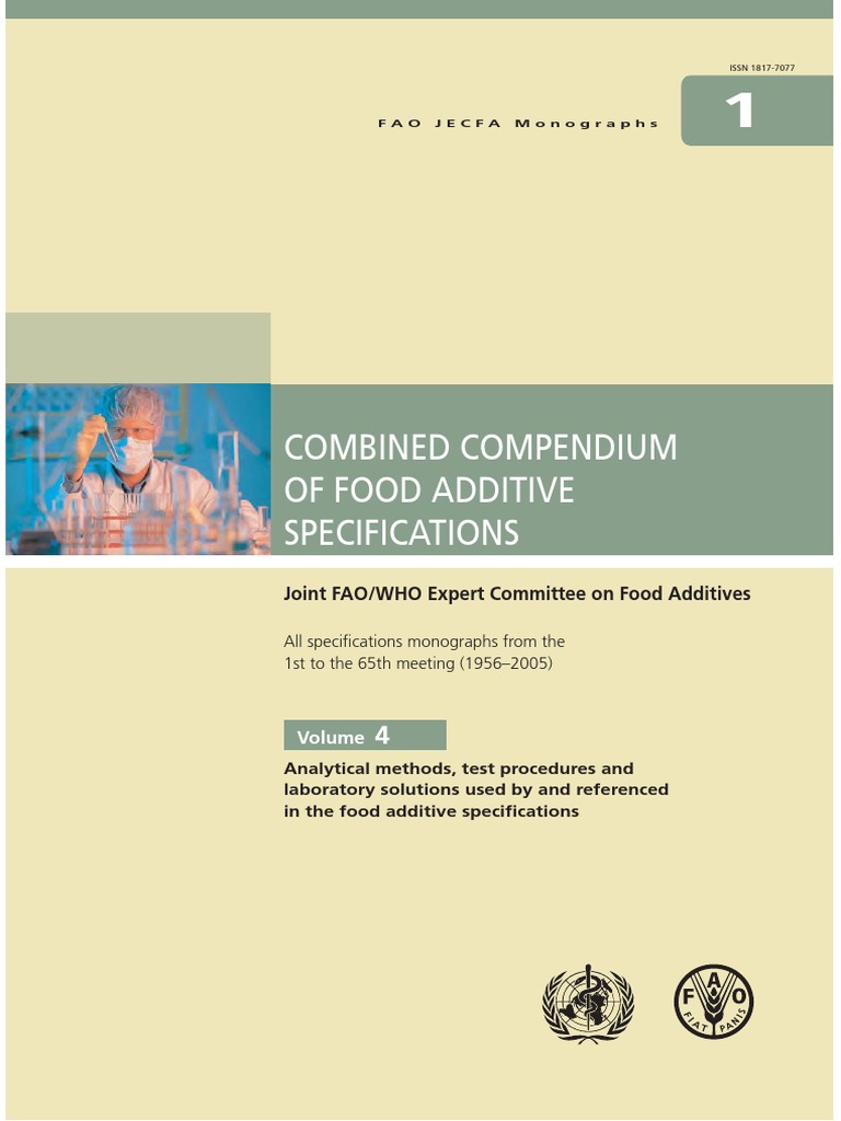 Combined Compendium of Food Additives Specifications Fao.2006 PDF