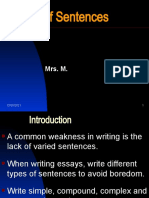 Types of Sentences: Mrs. M