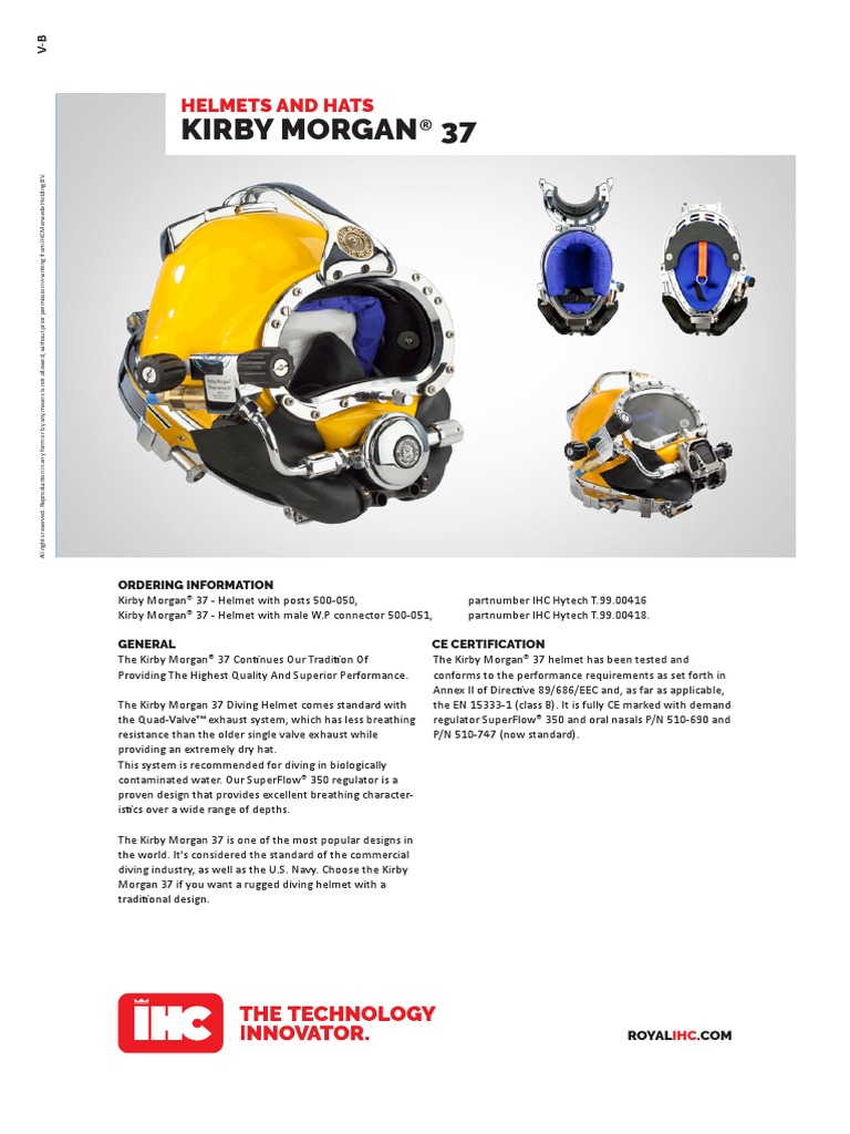 Kirby Morgan 37 | PDF | Underwater Diving | Equipment