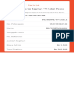 Invoice: Struk Pembayaran Tagihan TV Kabel Pasca Bayar