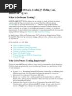 Swhat Is Software Testing? Definition, Basics & Types