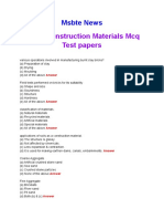 Construction Materials Mcqs With Answers PDF