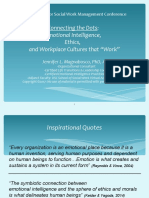 Connecting The Dots: Emotional Intelligence, Ethics, and Workplace Cultures That "Work"