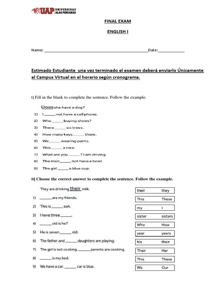 Final Exam English I Name Date PDF