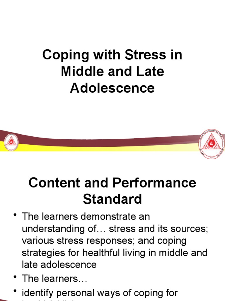 Coping Strategies for Adolescent Stress | PDF | Stress (Biology ...