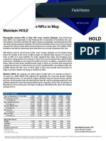 Manageable Increase Npls in May Maintain Hold: Union Bank of The Philippines