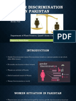 Gender Discrimination in Pakistan: Presented by Ikram Faiz