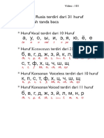 Alphabet Rusia Terdiri Dari 31 Huruf Dan 2 Buah Tanda Baca