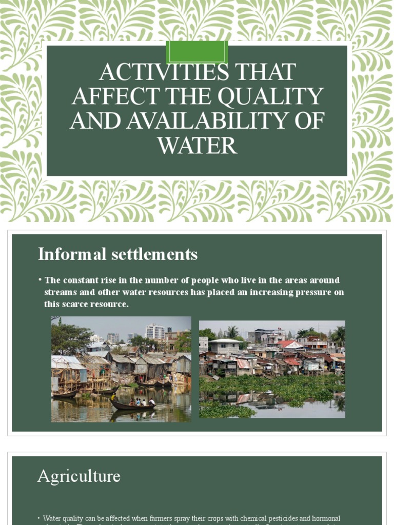 Impact of Human Activities on Water Quality | PDF | Water Pollution ...