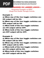 PLC Timer Logic Examples for Lamp Control | PDF | Switch | Components