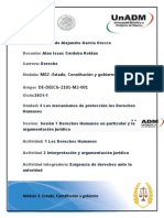 M02 - Estado, Constitución y Gobierno DE-DEECG-2101-M2-001: Alumno: Docente: Carrera: Modulo: Grupo: Ciclo: Unidad