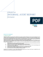 Internal Audit Report: Al-Mustafa Trust
