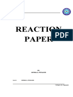 Reaction Paper: Name