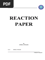 Reaction Paper: Name