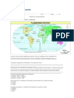 Exercícios de Cartografia