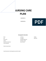 Nursing Care Plan: Submitted To