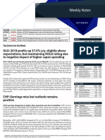 GLO: 2018 Profits Up 37.0% Y/y, Slightly Above Expectations, But Maintaining HOLD Rating Due To Negative Impact of Higher Capex Spending