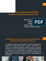 Venituri Din Transferul Proprietăților Imobiliare Din Patrimoniul