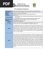 5E Learning Plan in Mathematics: School of Teacher Education and Humanities Professional Education Department