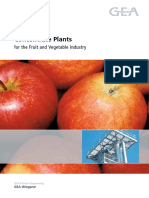 Concentrate Plants: For The Fruit and Vegetable Industry