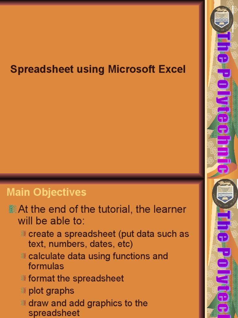 Excel Spreadsheet Tutorial Guide | PDF | Spreadsheet | Microsoft Excel