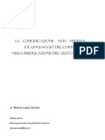 La Comunicazione Non Verbale in Rieducazione - Scirea