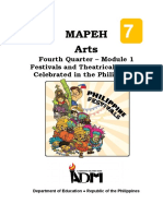 Mapeh Arts: Fourth Quarter - Module 1 Celebrated in The Philippines
