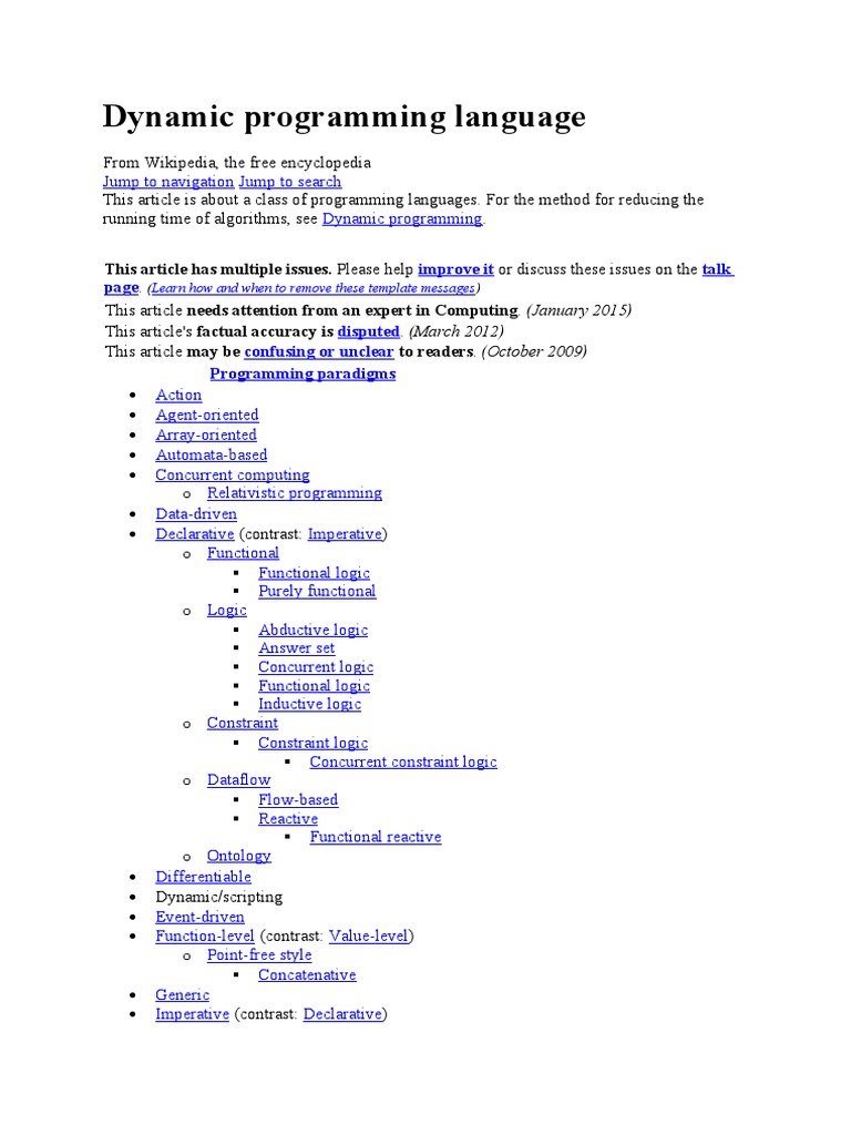 Dynamic Programming Language | PDF | Object Oriented Programming | Software