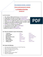 United Indian School, Kuwait: Ls. 9 Form and Movement in Animals Ls. 10 Habitat of The Living