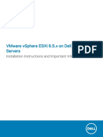 Vmware Vsphere Esxi 6.5.X On Dell Poweredge Servers: Installation Instructions and Important Information Guide