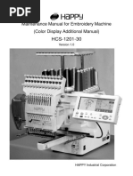 Maintenance Manual For Embroidery Machine (Color Display Additional Manual)