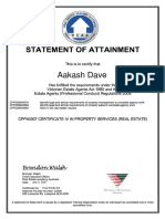 VIC Agents Rep - Statement of Attainment Aakash