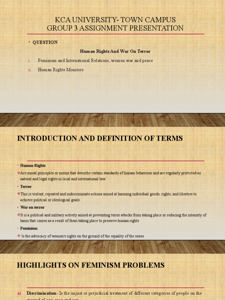 Ir Group 3 Assignment Slides | PDF | Human Rights | Feminism