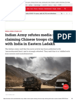 Indian Army Refutes Media Reports Claiming Chinese Troops Clashing With India in Eastern Ladakh - India News - Zee News