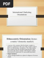 International Marketing Orientations