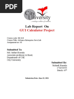 GUI Calculator Project: Lab Report On