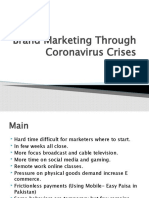 Brand Marketing Through Coronvirus Crises