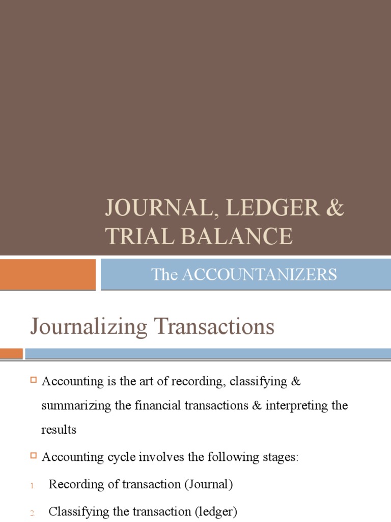 Journal, Ledger & Trial Balance PDF Accounting Debits And Credits