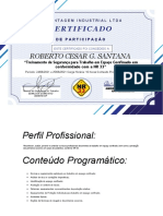 Certificado NR 33 MINETAL