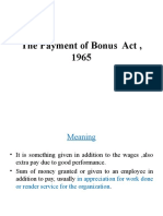 The Payment of Bonus Act, 1965