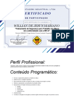 Certificado NR 35 WILLIAN DE JESUS MARIANO