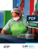 Gendered Impacts Of: COVID-19 On Employment in The Private Sector, Sri Lanka