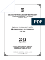 Government College of Technology: Production Engineering