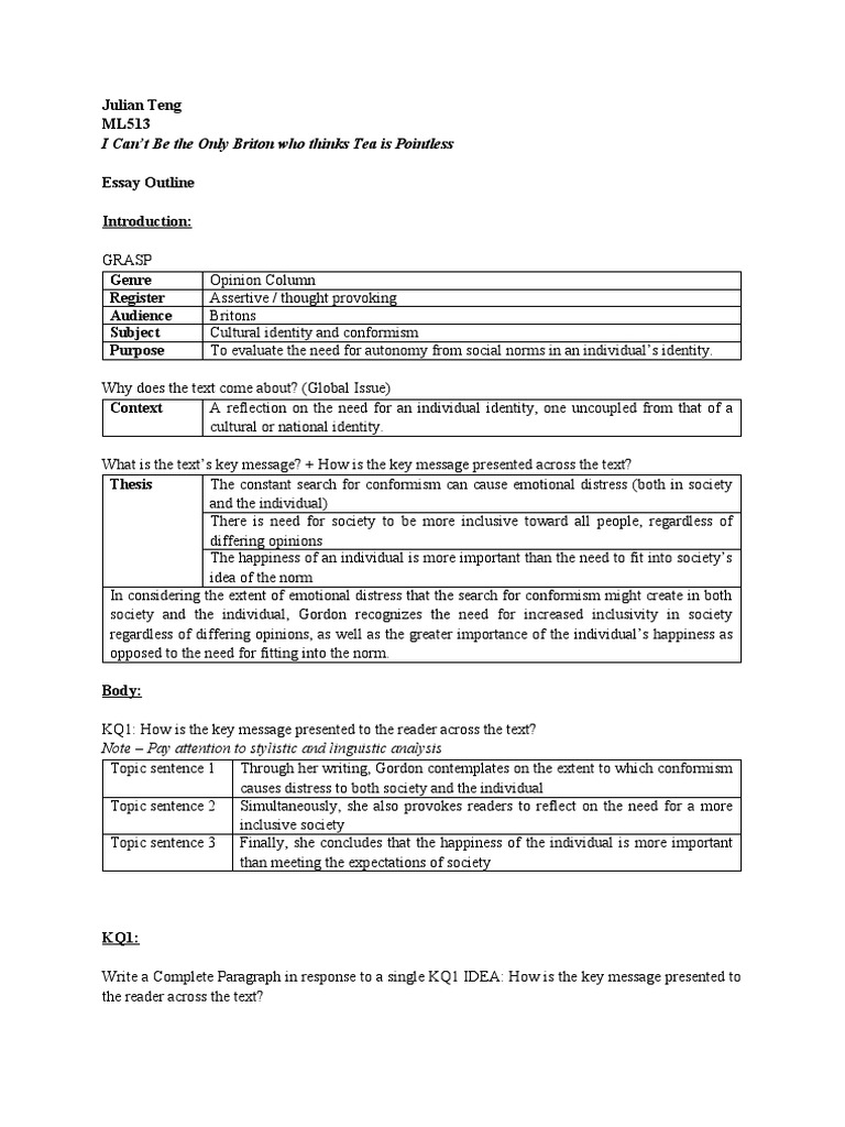 Challenging British Tea Culture Norms | PDF | Conformity | Identity ...