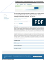 A Controlled Study of Comparative e Cacy of Oral Retinoid and Topical Betamethasone/salicylic Acid For Chronic Hyperkeratotic Palmoplantar Dermatitis