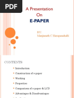 A Presentation On: E-Paper