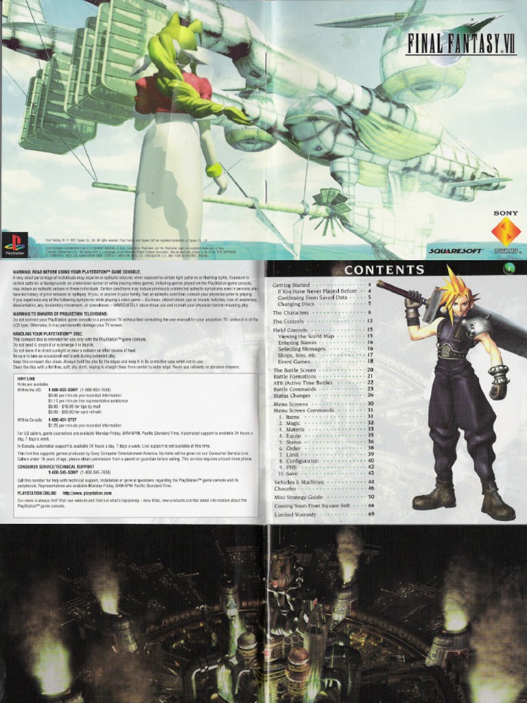 Final Fantasy VII - Manual | PDF