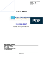 Quality Manual: HSCC (India) Limited