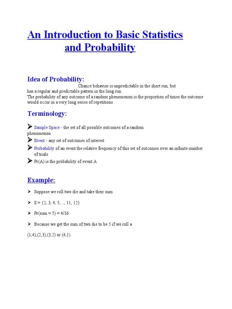 An Introduction To Basic Statistics | PDF